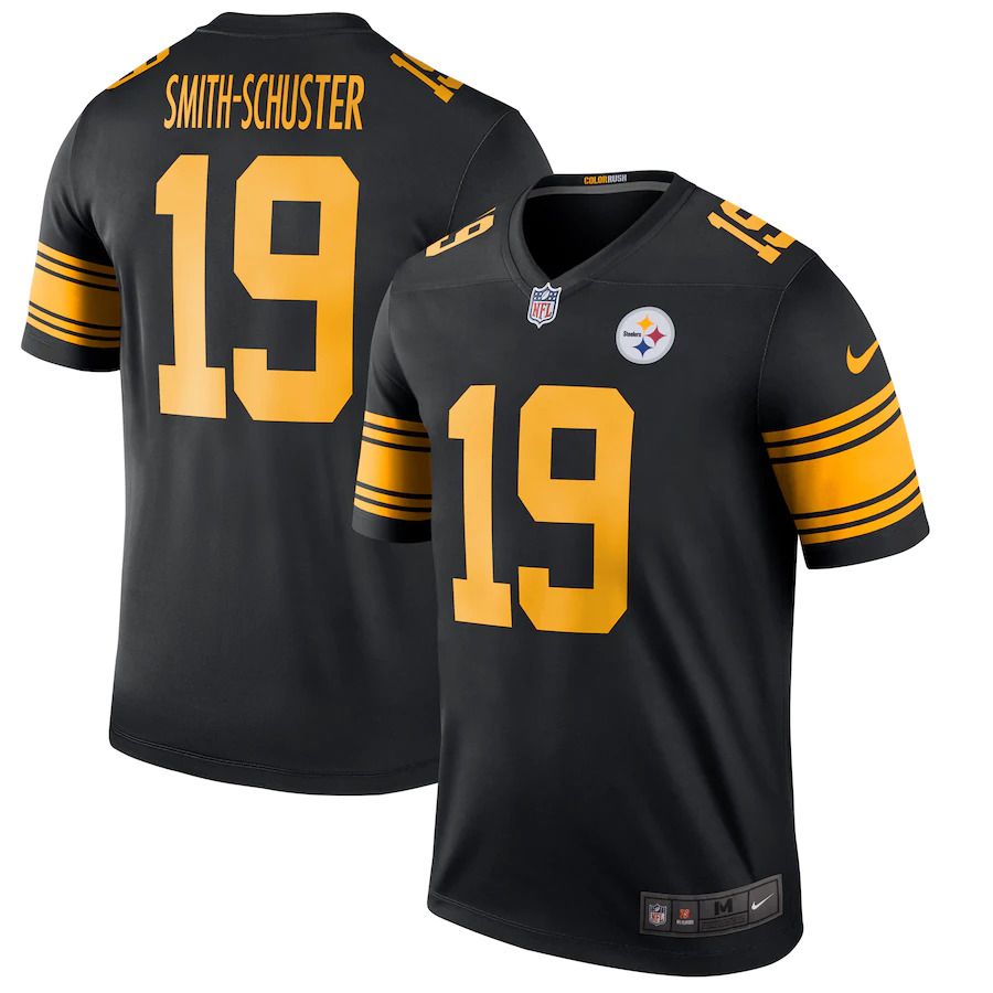 Men Pittsburgh Steelers #19 JuJu Smith-Schuster Nike Black Color Rush Legend Player NFL Jersey